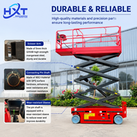 Plateforme élévatrice à ciseaux hydraulique électrique mobile miniature autopropulsée portable de 8 m pour travaux aériens en extérieur