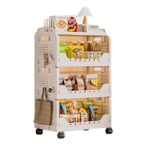 Multi Tier <b>Storage</b> <b>Rack</b> 5 Layers Wheeled Mobile Organizer For Office Home Use - Product Image 3