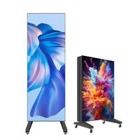 Pantalla LED Vertical P1.25/1.86 para Carteles, Cartel Digital LED con Ruedas, Cartel Digital Interior para Centros Comerciales