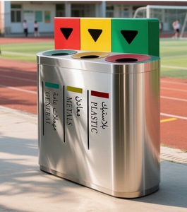 <span class=keywords><strong>Pattumiera</strong></span> esterna Multi-vano in acciaio inossidabile <span class=keywords><strong>pattumiera</strong></span> in <span class=keywords><strong>metallo</strong></span> pubblico riciclare la <span class=keywords><strong>pattumiera</strong></span> commerciale da 26 galloni - Product Image 6