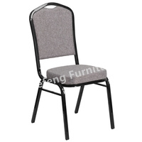Chaises de banquet populaires pour les salles de réception commerciales, bleu marine, couronne dorée, chaises de banquet de seconde main en vente