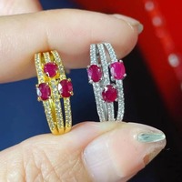 Cincin Wanita Model Klasik untuk Pertunangan dan Pernikahan, Berlapis Platinum Perak Sterling 925 dengan Batu Safir Potongan Oval, Promo Panas