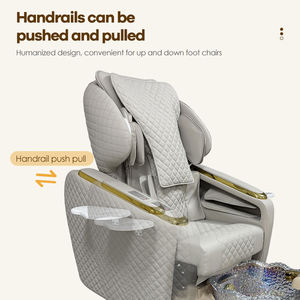Sillón de Pedicura Eléctrico Profesional para Salón de Belleza y Spa, Masaje Corporal Completo, Reclinable, sin Tuberías, con Drenaje Automático - Product Image 4