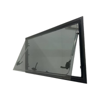 Fenêtre coulissante pour camping-car en acrylique avec cadre en aluminium gris foncé |   Accessoires pour camping-car certifiés E-Mark |   Pare-soleil pour écran en gros