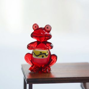 Figura de Pájaro de Vidrio Rojo Hecha a Mano, Diseño Art Deco, Decoración Feng Shui, para Sala de Estar, Boda, Multifuncional, Forma Irregular - Product Image 2