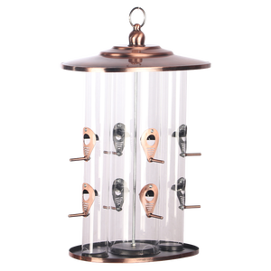 Подвесная металлическая Тройная трубчатая подвесная кормушка для птиц для смешанных семян - Product Image 2