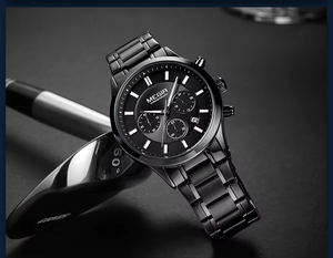 <span class=keywords><strong>Montre</strong></span> à quartz pour <span class=keywords><strong>homme</strong></span> <span class=keywords><strong>MEGIR</strong></span> 2150G, design populaire, <span class=keywords><strong>prix</strong></span> bas, bracelet en acier inoxydable, stock original, prête à être expédiée. - Product Image 5