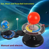 Globe en plastique à trois boules éclipse lunaire solaire Total soleil terre lune Science Instrument géographie éducation Version chinoise/anglaise
