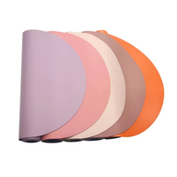 Tapis de yoga de luxe de haute qualité en PU, antidérapant, personnalisable avec logo, durable, ovale