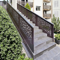 Écrans décoratifs en acier inoxydable découpés au laser, panneaux de revêtement de balcon, garde-corps d'escalier, cloisons, balustrades extérieures de qualité supérieure