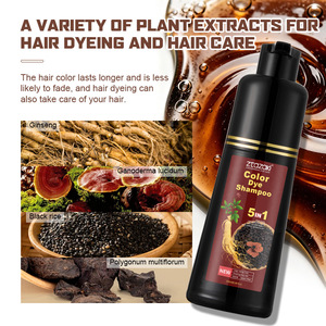 Shampoo Colorante al Ginseng 250ml, Tinta Permanente Nera per <span class=keywords><strong>Capelli</strong></span>, Copre al 100% i <span class=keywords><strong>Capelli</strong></span> <span class=keywords><strong>Bianchi</strong></span>, per Uso Domestico - Product Image 1