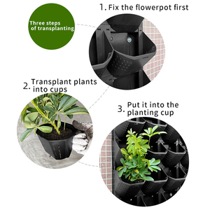 Jardinière murale moderne en plastique PP <span class=keywords><strong>de</strong></span> couleur personnalisée, système d'irrigation automatique, drainage respirant, <span class=keywords><strong>pot</strong></span> <span class=keywords><strong>de</strong></span> <span class=keywords><strong>fleurs</strong></span> pour la maison et le jardin - Product Image 3