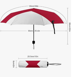 Parapluie compact avec drapeau de la Virginie occidentale, résistant au vent, de haute qualité, parapluie de voyage, ouverture et fermeture automatiques, grands parapluies pour la pluie - Product Image 5
