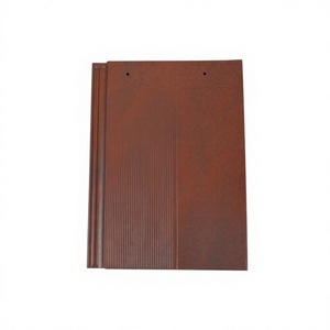 Tegole in Ceramica Piatte Curve Stile Giapponese per Tetti di Ville e Giardini; Tegole Smaltate Rosse Shanhe Resistenti al Fuoco Fornite dal Produttore - Product Image 1