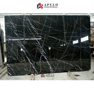 Piastrelle per Pavimenti in <span class=keywords><strong>Marmo</strong></span> Nero Lucido Cinese Nero Marquina/Margiuna, Grandi Lastre di <span class=keywords><strong>Marmo</strong></span> Belga dello Zimbabwe <span class=keywords><strong>con</strong></span> Venature Bianche - Product Image 1
