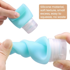 TSA Approved Portable 30ml Leakproof Squeeze Empty Containers Reusable 2oz Silicone Travel Size Bottles 90 ML for Toiletries - Product Image 5
