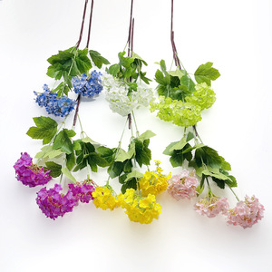 Fleurs d'hortensia artificielles 71 cm, fleurs en soie, décorations pour mariage et maison - Product Image 1