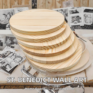 Pine Wood Round Plaque Carved <b>Wooden</b> <b>Sign</b> Polished Table Decor <b>for</b> DIY Crafts <b>Home</b> Decoration - Product Image 2