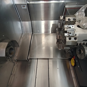 Nghiêng giường <span class=keywords><strong>CNC</strong></span> chuyển Trung tâm đơn trục chính vừa làm nhiệm vụ nghiêng giường Kim Loại máy tiện phay máy - Product Image 2