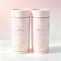 Tube en carton kraft personnalisé avec logo et fenêtre, fermeture en métal, pour bougies, pots de cire de soja, emballage de coffrets cadeaux de parfums d'intérieur