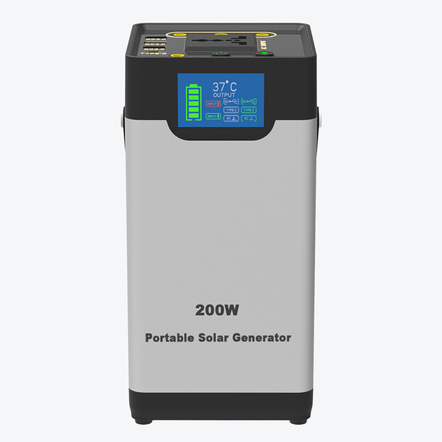 200W Portable Solar Generator 200Wh Lifepo4 Battery Ac Dc 110V 220V Outdoor Camping Emergency Power Supply