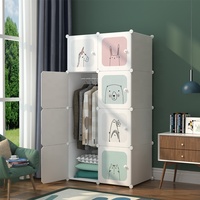 Armoire de Rangement en Plastique Moderne à Vendre, Multiusage pour Chambre d'Enfant, Bricolage, avec Penderie