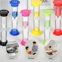 Harga pabrik Mini warna-warni Jam kaca pasir jam Timer untuk anak-anak gigi sikat jam pasir grosir