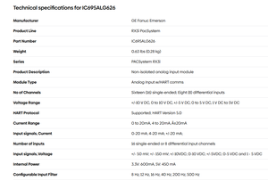 IC695ALG626 ระบบ PAC ตัวควบคุมระบบอัตโนมัติแบบตั้งโปรแกรมได้ RX3i - Product Image 6