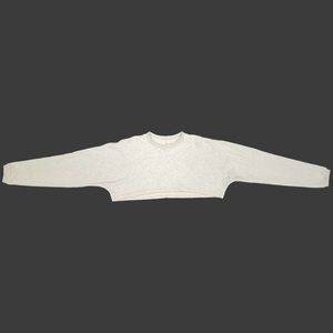Customizzazione della consapevolezza del marchio <span class=keywords><strong>di</strong></span> peso medio in cotone francese Terry squadrato oversize Slouchy CROP tracolla felpa da <span class=keywords><strong>donna</strong></span> - Product Image 2