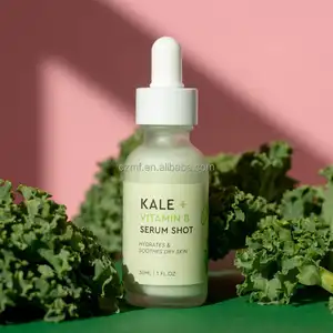 Private Label Huidverzorging Gezicht Boerenkool Vitamine B Serum Hydraterend Gezichtsserum Met Aloë Vera Voor Hydraterende Kalmeert Droge Huid