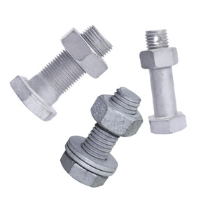 DIN933 HDG Hex Head <b>Bolt</b> Full Thread Carbon Steel Galvanized Outer Hexagon <b>Bolt</b> M8 <b>M16</b> Fastener - Product Image 2