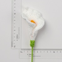 Tissé à la main Calla Lily fil fleur tricot simulé fleur éternelle crochet tissé fleur décoration de la maison