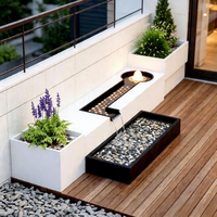 Bac à fleurs créatif en acier inoxydable résistant à la corrosion, avec circulation d'eau, optionnel pour balcon, terrasse, bassin à poissons, villa