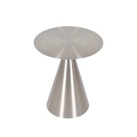 Offre Spéciale moderne salon rond en métal Table basse Simple maison argent cône forme loisirs Table d'appoint