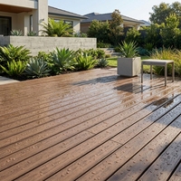 Planches de terrasse en WPC 3D en relief à faire soi-même, panneaux composites faciles à installer pour l'extérieur, utilisables pour les terrains de sport scolaires