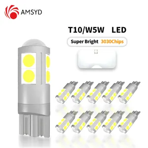 AMS 501 T10 194168 W5W 3030 10smd 12v 24v車用LED電球W5WエラーのないBMW X1E84用LED内部電球