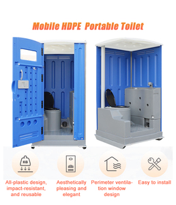 Baño Móvil de Plástico HDPE, Moderno, Plegable, Sanitarios Portátiles, para Obras de Construcción, Uso en Exteriores, Alquiler de WC - Product Image 3