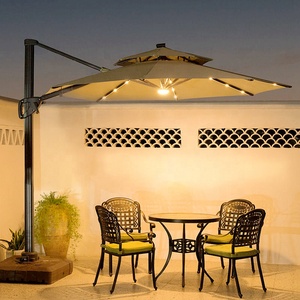 Sombrilla de jardín con precio de fábrica, 10 pies, con LED solar, tipo cantilever, con rotación de 360 grados - Product Image 2