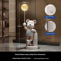 Grands ornements d'ours en résine écologiques pour le salon, meuble TV, canapé, décorations de sol, tirelire violente, haut-parleur Bluetooth