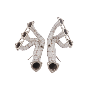 Collecteur d'échappement droit sur mesure pour Porsche 718 GT4 RS 4.0L <span class=keywords><strong>2022</strong></span>+ – Amélioration de puissance haute performance avec downpipe - Product Image 1