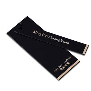 Special <b>Cardboard</b> Hot Stamping Paper Garment hang Tags Luxury <b>Thick</b> Black Brand Labels and Tags Personalised Swing Tag - Product Image 5