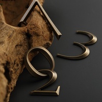 Lettres en laiton massif vintage, numéros de maison, enseignes murales pour hôtel, villa, magasin, décoration OEM ODM