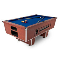 Table de billard commerciale moderne de 7 pieds/8 pieds Table de billard à pièces en ardoise Table de billard de jeu à pièces avec système de retour à billes