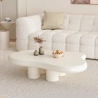 Table basse Cloud, style nordique, pour salon, petit appartement, table simple et moderne, crème, Wabi-Sabi, table basse noire