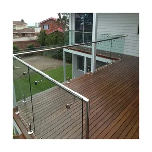 Para piscina de aço inoxidável, grampos de varanda com escadas pretas para piscina