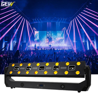 Projecteur laser à tête mobile 16x3W LED + 5 têtes RGB DMX512 avec animation pour scène, bar, discothèque, spectacle