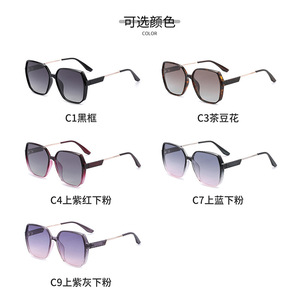 Gafas de Sol Polarizadas Retro Tr de Año Nuevo para Mujer, Moda Europea, UV400, Montura Negra, Lentes TAC, Protección Solar, Viajes - Product Image 4