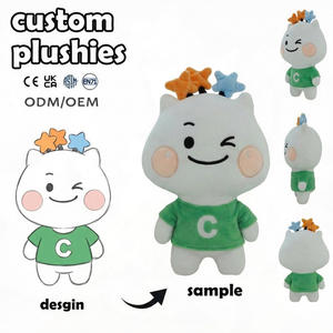 Fabricant et fournisseur de jouets en peluche personnalisés en coton PP, incluant des chats aux yeux fermés, des mini pingouins, des pendentifs en forme de cœur et des figurines <span class=keywords><strong>Gabby</strong></span> Dollhouse pour anniversaire - Product Image 2