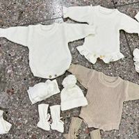 Adorable pull bébé personnalisé 100% coton, ensemble bébé 3 pièces, cadeau de naissance, vêtements pour bébé