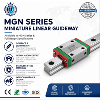 Glissière linéaire de type HIWIN MGN12C, bloc de roulement compact, système de rail de 12 mm de largeur pour machines d'automatisation